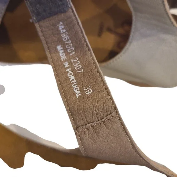 Fly London Gogo Womens Gray Wedges Platform Sandals Shoes 39 EU 8 - 8.5 US - Picture 9 of 12